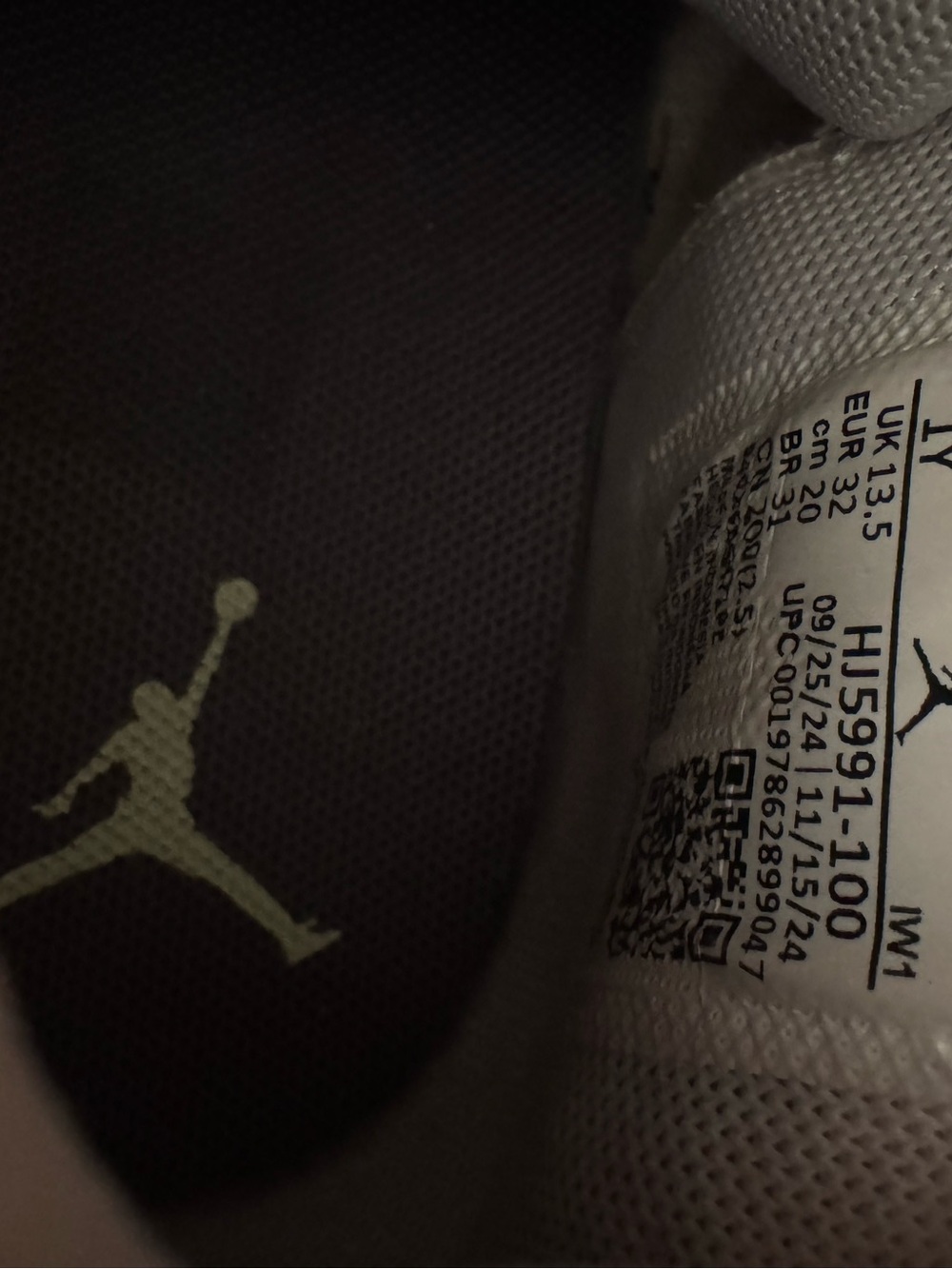 Jordan Kids White and Lime Accent Sneakers - Picture 6 of 9